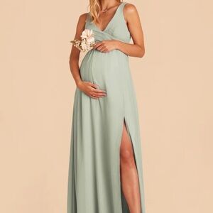 Birdy Grey Sage Green Maternity Maxi Dress